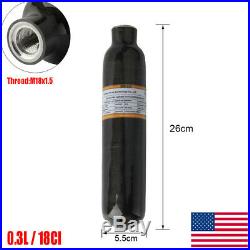 0.3L 4500psi 18CI Carbon Fiber HPA Scuba Paintball Tank Compressed Air System