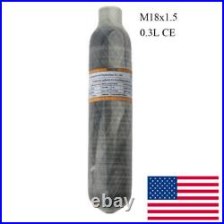 0.3L CE 300Bar Carbon Fiber Air Tank Scuba PCP Bottle M181.5 Paintball Diving