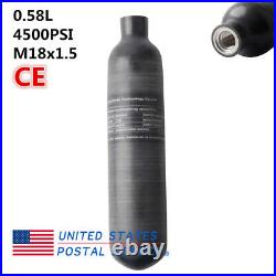 0.58L CE Carbon Fiber Tank Air Bottle M18x1.5 For Paintball PCP Airsoft Hunting