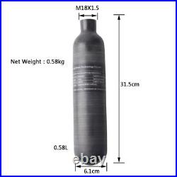 0.58L Carbon Fiber Air Tank HPA Bottle Tank Cylinder M18x1.5 Paintball PCP Dive