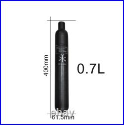 0.7L 700cc Carbon Fiber Cylinder HPA Air Bottle Scuba Diving Tank 4500PSI 300BAR