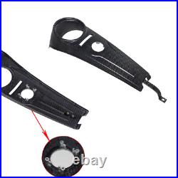 100% Black Carbon Fiber Gas Tank Dash Panel Console for Harley Road King FLHR