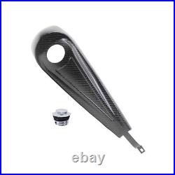 100% FLHX FLTR Carbon Fiber Dash Gas Fuel Tank Panel Cover with Cap for Harley