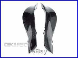 2007 2008 Kawasaki ZX6R Carbon Fiber Side Tank Panels 1x1 Plain