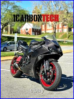 2024-2025 Kawasaki Zx-6r Zx-636 Real Carbon Fiber Lower Tank Panels Trims L-r