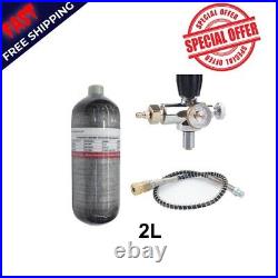 2L 4500psi Carbon Fiber Cylinder Air Tank Paintball HPA Fill Station with Valve