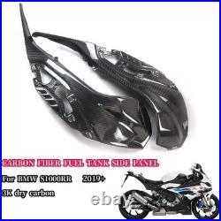 3K Real Carbon Fiber Tank Side Panels for BMW S1000RR 2019-2026