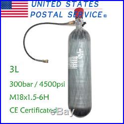 3L 4500PSI High Pressure Carbon Fiber Air Composite Tank Filling Paintball Valve