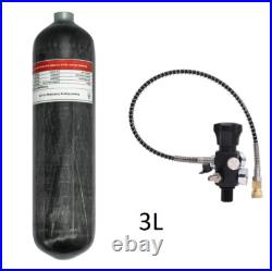 3L Carbon Fiber Cylinder High Pressure Tank Fill Station Regulator Scuba Diving