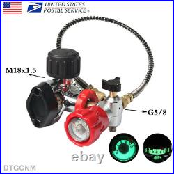 4500PSI Carbon Fiber Valve Gauge SCBA PCP Paintball Air Tank Valve M18x1.5 NEW