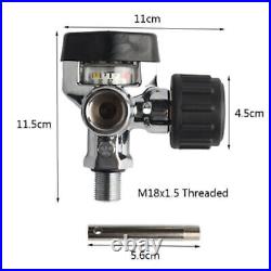 4500PSI Carbon Fiber Valve Gauge SCBA PCP Paintball Air Tank Valve M18x1.5 NEW