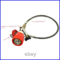 4500PSI G5/8 Carbon Fiber Valve Gauge For PCP Paintball Air Tank with8mm Hose SCBA