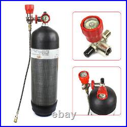 4500PSI SCBA PCP Paintball Air Tank N2 Filling Tank Carbon Fiber Valve Gauge