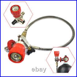 4500PSI SCBA PCP Paintball Air Tank N2 Filling Tank Carbon Fiber Valve Gauge