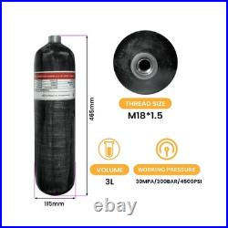 4500Psi Carbon Fiber Scuba Tank, 3L 183Cu In PCP Air Tank, Diving