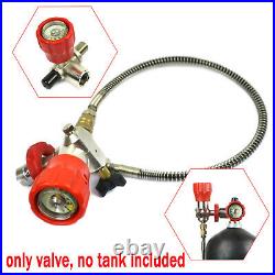 4500Psi Carbon Fiber Valv+G5/8 Valve Gauge Fill Station With Hose For PCP Air Tank