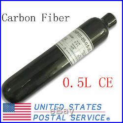 4500Psi Paintball 0.5L CE Tank Carbon Fiber Air Cylinder Thread M181.5 Black US