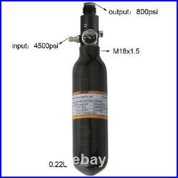 4500psi 0.22L Carbon Fiber Air Tank PCP Composite Ultralight Bottle withRegulator