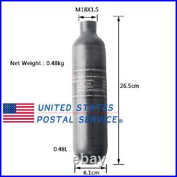 4500psi 0.48L Air Tank Fill Station Carbon Fiber Paintball Bottle Scuba M18x1.5