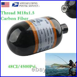 4500psi 48CI Air Cylinder Carbon Fiber PCP Paintball Air Tank M18x1.5 Thread US