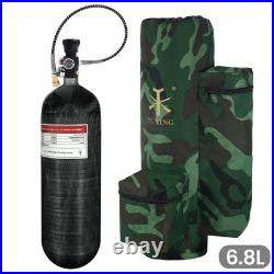 4500psi 6.8L/414ci Carbon Fiber Paintball HPA Air Tank with PCP Air System Du 4500psi 6.8L/414ci Carbon Fiber Paintball HPA Air Tank with PCP Air System Du