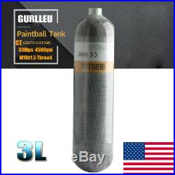 4500psi PCP 3L CE 30cft Scba Air Tank Carbon Fiber Cylinder Paintball Airsoft US