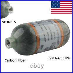4500psi Paintball Tank Carbon Fiber Air Cylinder 68CI M18x1.5 For Fire-Fighting