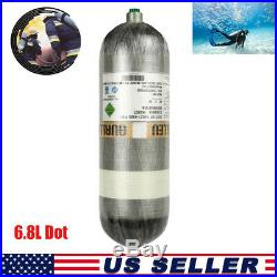 4500psi Scuba PCP 6.8L Dot 66CFT Carbon Fiber Cylinder Air Tank For Firefight US