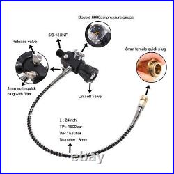 5/8-18UNF Dual Charging Valve PCP Tank Gauge Air Filling Station Refill Adapter 5/8-18UNF Dual Charging Valve PCP Tank Gauge Air Filling Station Refill Adapter
