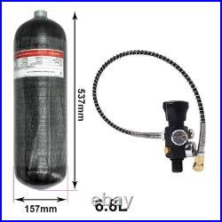 6.8L/414ci Carbon Fiber Paintball HPA Air Tank, 4500psi PCP Air System Dual Ga 6.8L/414ci Carbon Fiber Paintball HPA Air Tank, 4500psi PCP Air System Dual Ga