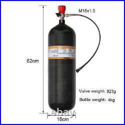 6.8L 4500Psi 30Mpa Carbon Fiber Cylinder Bottle Air Tank For PCP Paintball SCUBA