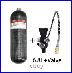 6.8L Carbon Fiber Cylinder Air Tank HPA Fill Station Scuba Diving 4500PSI 300BAR