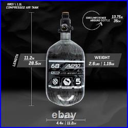 68/4500 Aerolite HPA Compressed Air Tank System Clear 68/4500 Aerolite HPA Compressed Air Tank System Clear