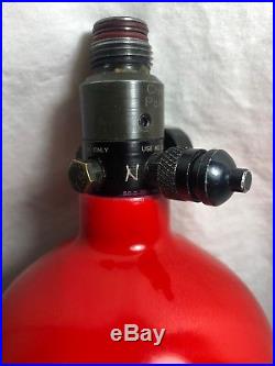 68/4500 Ninja Carbon Fiber Paintball Compressed Air Tank with Ninja Regulator Red