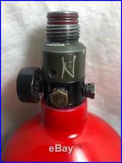 68/4500 Ninja Carbon Fiber Paintball Compressed Air Tank with Ninja Regulator Red