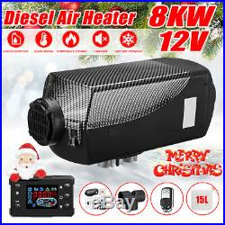 8KW 12V Diesel Air Heater 15L Tank+LCD Thermostat+T Pipe Kit For Truck MOTORHOME