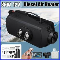 8KW 12V Diesel Air Heater LCD Thermostat+15L Tank+T Pipe For Truck Motorhome Car