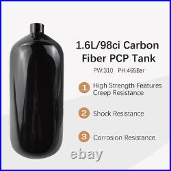 98ci Carbon Fiber Paintball Tank, Black Coating Carbon Fiber PCP HPA Air Tank 98ci Carbon Fiber Paintball Tank, Black Coating Carbon Fiber PCP HPA Air Tank