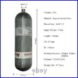 Acecare 6.8L CE PCP Tank 4500psi Carbon Fiber Cylinder Refill Sets for Air Rifle Acecare 6.8L CE PCP Tank 4500psi Carbon Fiber Cylinder Refill Sets for Air Rifle