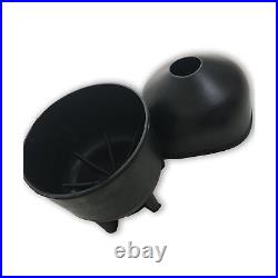 Acecare 9L Carbon Fiber Tank Cover Rubber in 6.89 in/175mm Diameter Black Pai