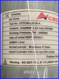 Acecare Carbon Fiber Tank Dot 2l 300bar High Pressure For Pcp Paintball Gun