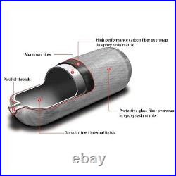 Acecare PCP 6.8L DOT 4500Psi Scuba Diving Tank Carbon Fiber Cylinder M181.5