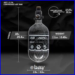 AeroLite Carbon Fiber Tank 48ci / 4500psi Clear