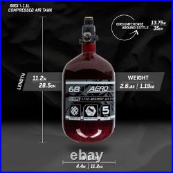 AeroLite Carbon Fiber Tank 48ci / 4500psi Red