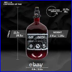 AeroLite Carbon Fiber Tank 68ci / 4500psi Red AeroLite Carbon Fiber Tank 68ci / 4500psi Red