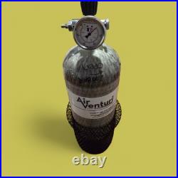 Air Venturi 146CC Carbon Fiber Tank W Extras! DUAL Gauges, Anti Roll Cup, Handle