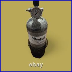 Air Venturi 146CC Carbon Fiber Tank W Extras! DUAL Gauges, Anti Roll Cup, Handle