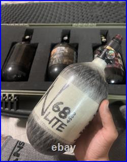 Airsoft HPA Carbon Fiber Tanks 68 cubic-inch/4500 per square-inch (x6) with Case