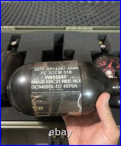 Airsoft HPA Carbon Fiber Tanks 68 cubic-inch/4500 per square-inch (x6) with Case Airsoft HPA Carbon Fiber Tanks 68 cubic-inch/4500 per square-inch (x6) with Case