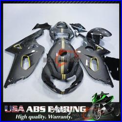 Black Carbon Fiber ABS Fairings Kit With TANK For Suzuki GSXR 600 / 750 2001-2003